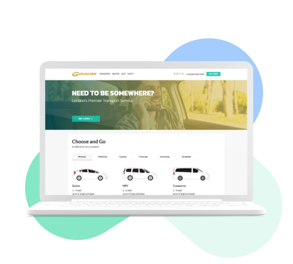 Goldline Cars website