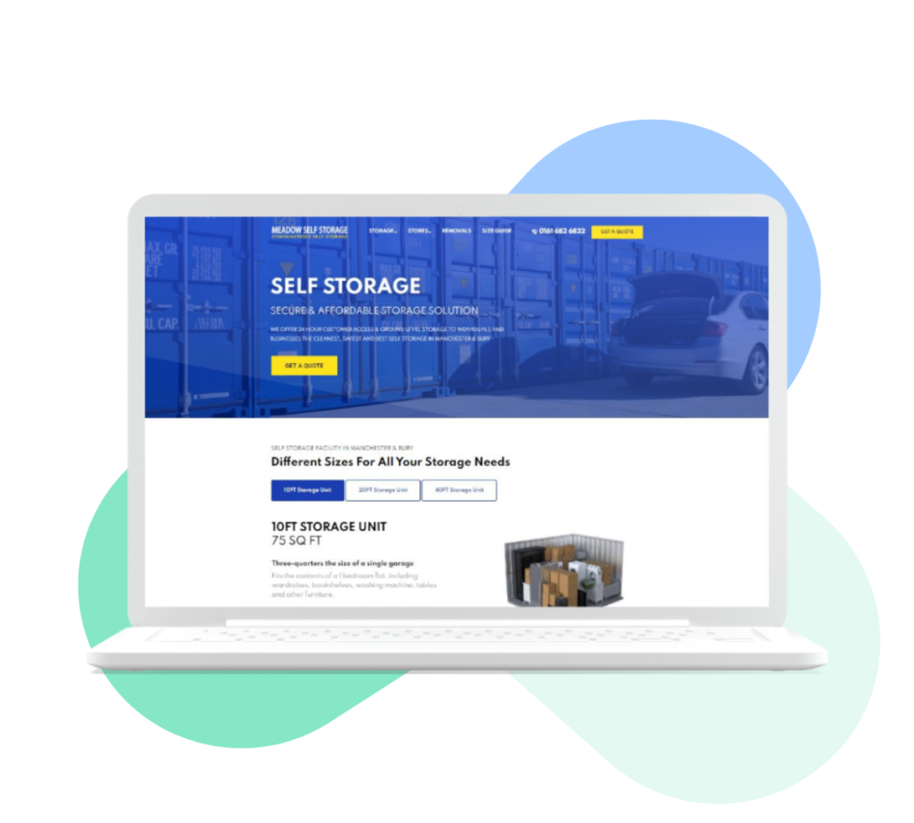 Meadow Self Storage website